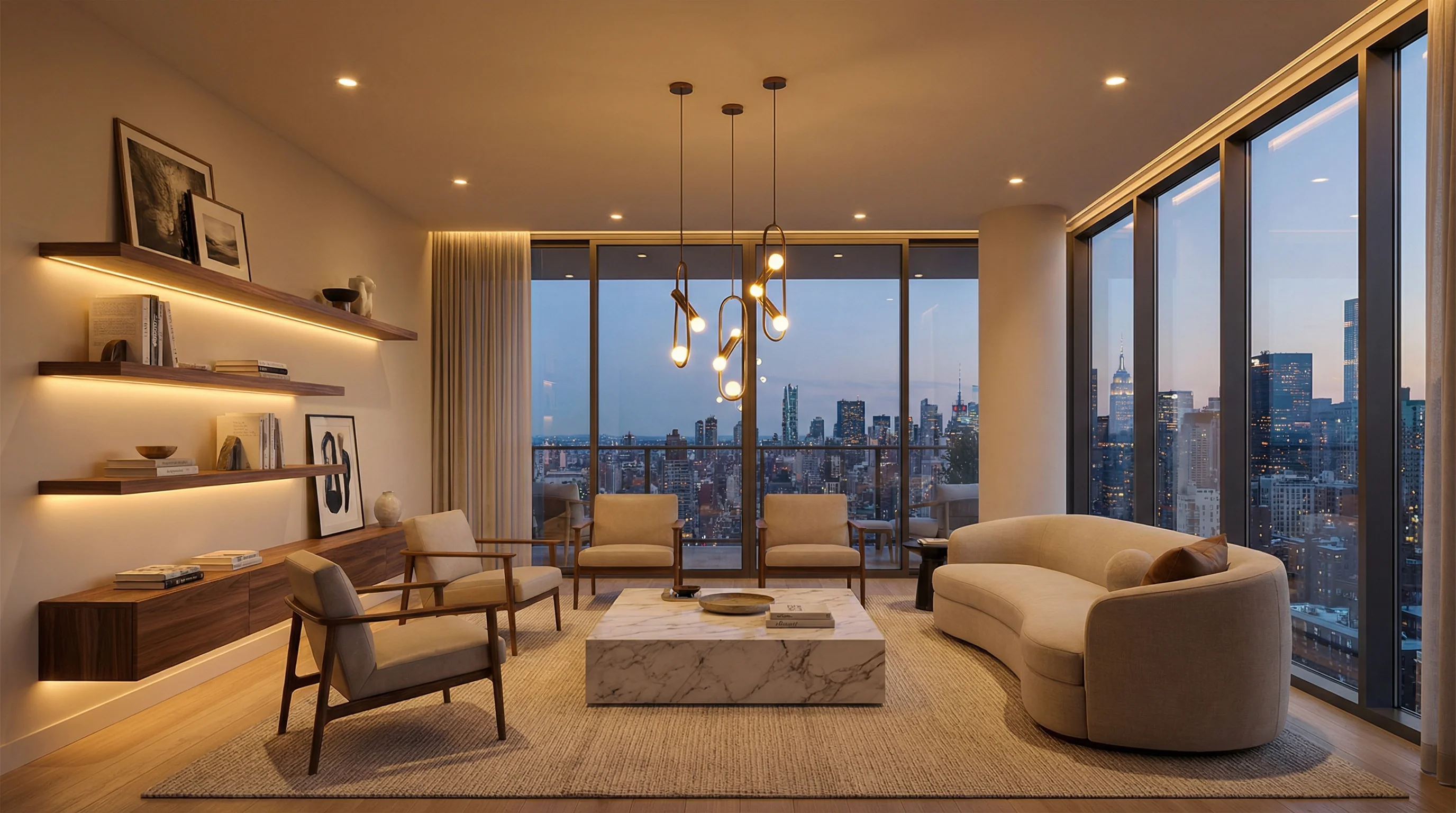 Remon LED Smart Home Lighting - Modern Living Room with Premium LED Fixtures